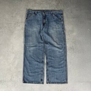 Faded Glory Carpenter Jeans Blue Workwear Relaxed Fit 38x29 - Size: 38x29